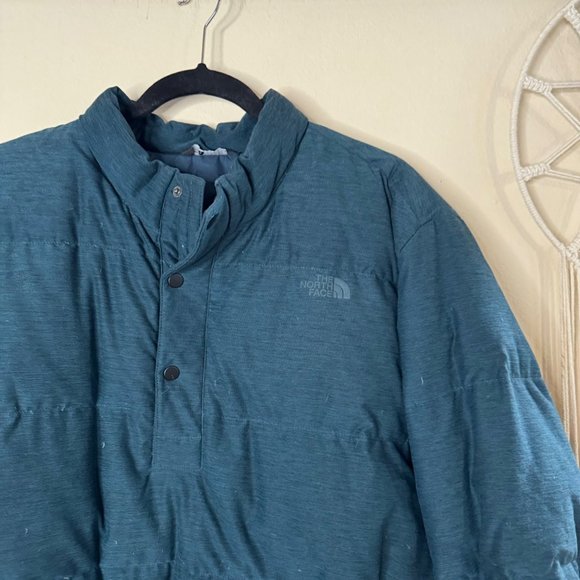 THE NORTH FACE Eros 550 Pullover Puffer Men's Jacket Size XL Goose Down Blue - Picture 3 of 13